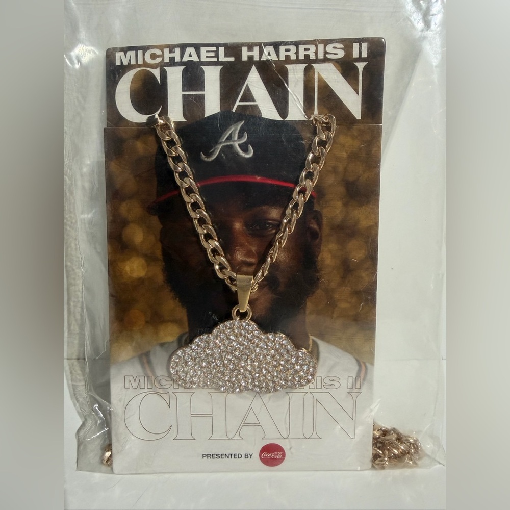 Atlanta Braves Chain Series Michael Harris II Gold Cloud 2024 SGA 5/15/24 NEW